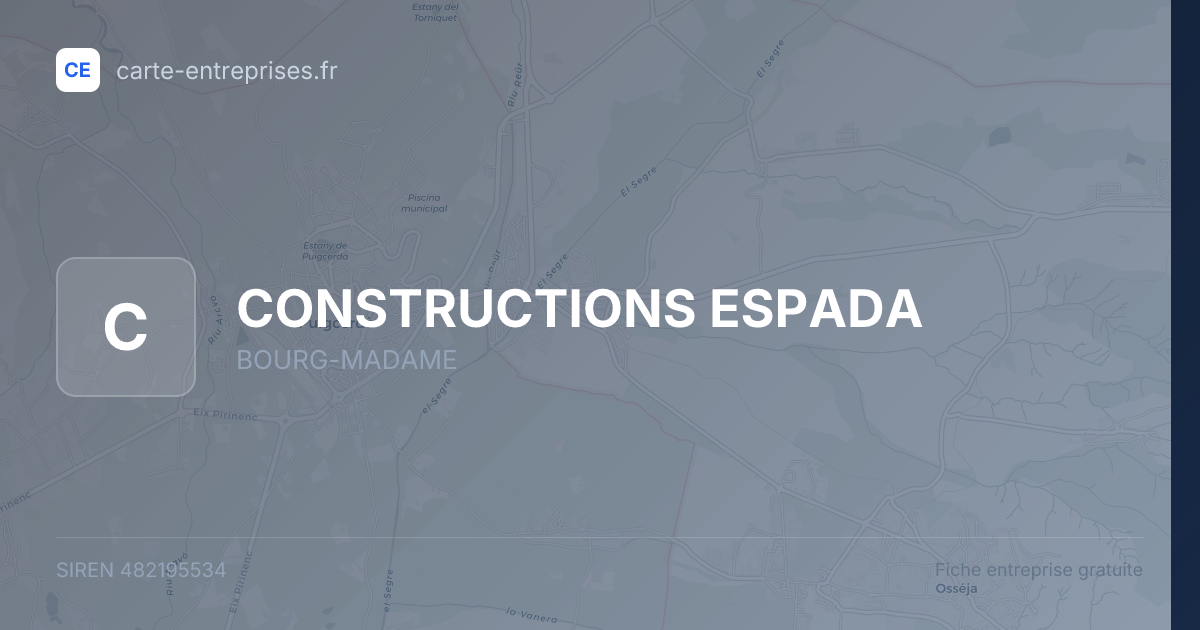 CONSTRUCTIONS ESPADA — 482195534 — fiche entreprise