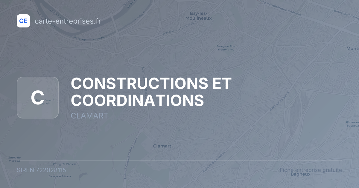 CONSTRUCTIONS ET COORDINATIONS — 722028115 — fiche entreprise