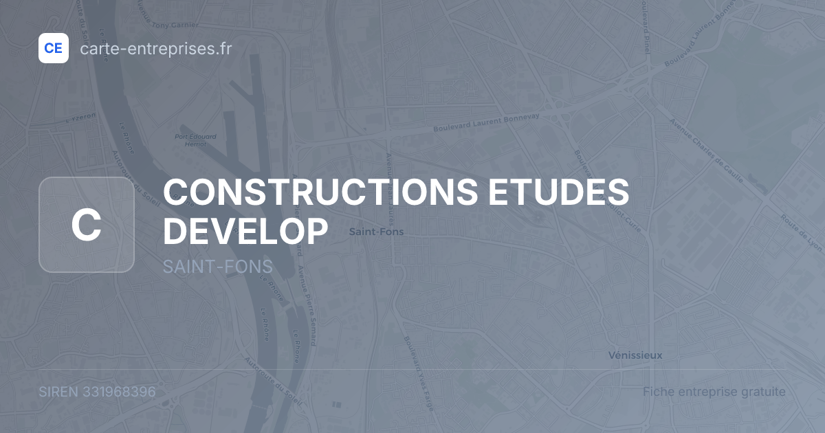 CONSTRUCTIONS ETUDES DEVELOP — 331968396 — fiche entreprise