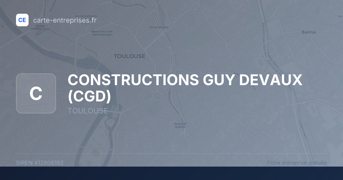 CONSTRUCTIONS GUY DEVAUX (CGD) — 412806192 — fiche entreprise