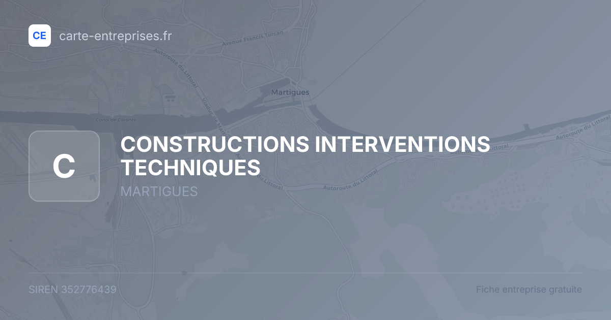 CONSTRUCTIONS INTERVENTIONS TECHNIQUES — 352776439 — fiche entreprise