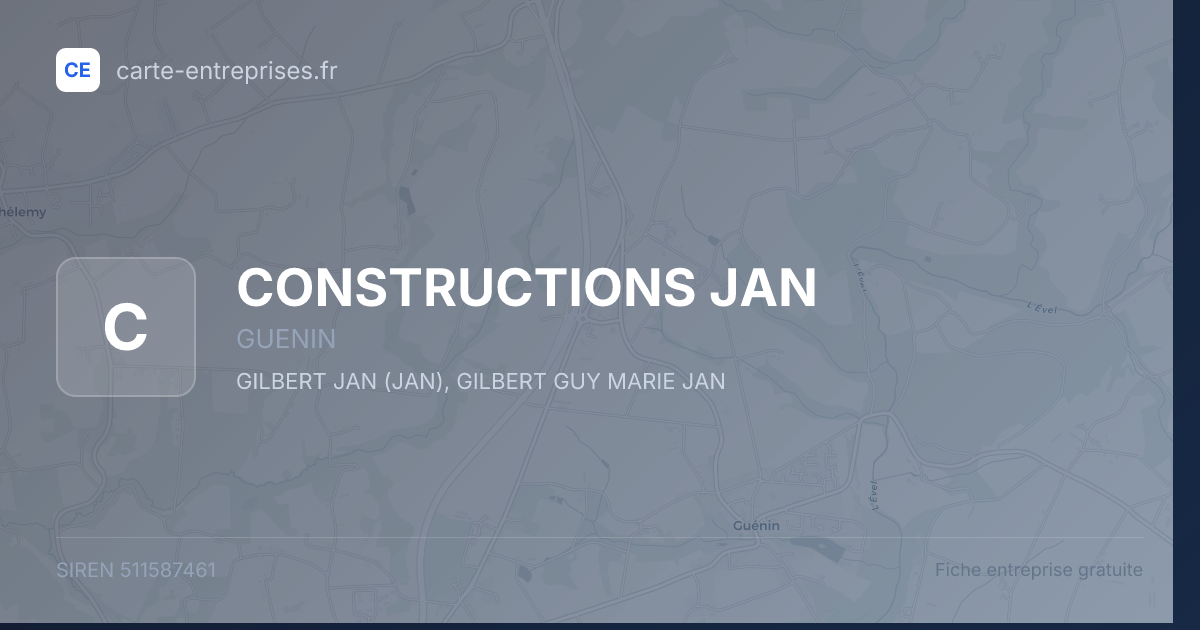 CONSTRUCTIONS JAN — 511587461 — fiche entreprise