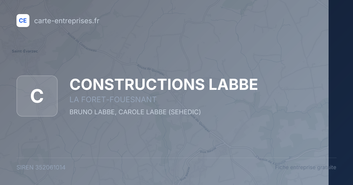 CONSTRUCTIONS LABBE — 352061014 — fiche entreprise