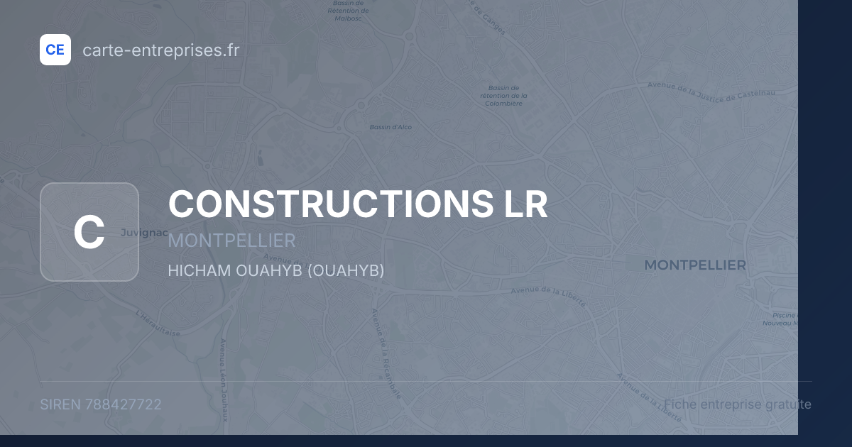 CONSTRUCTIONS LR — 788427722 — fiche entreprise