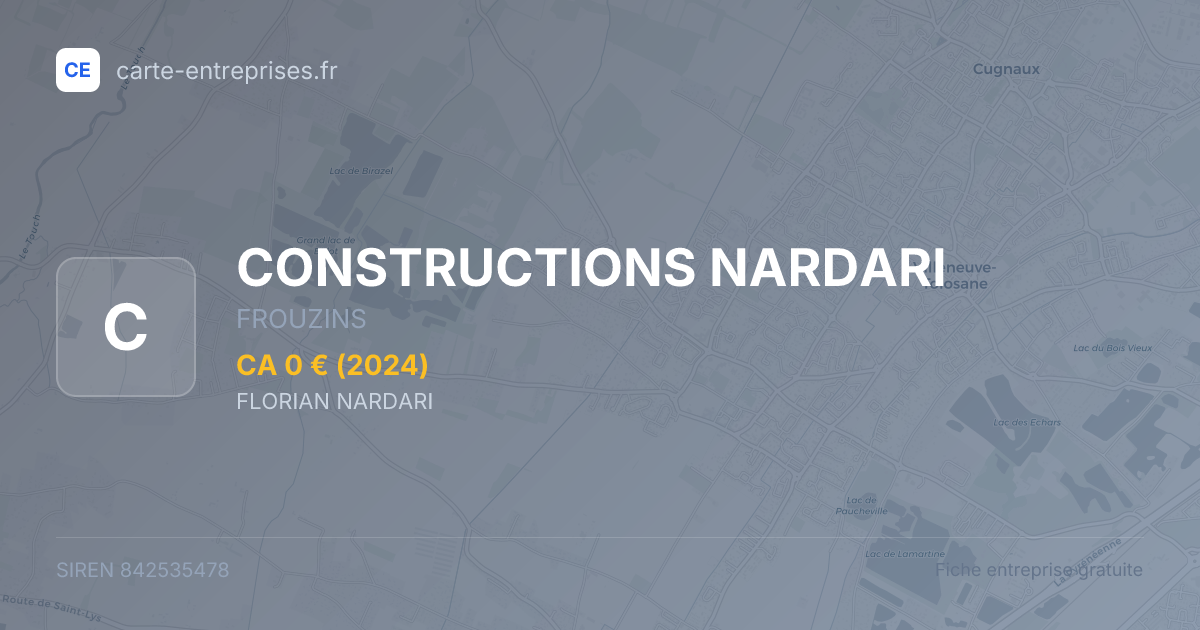 CONSTRUCTIONS NARDARI — 842535478 — fiche entreprise