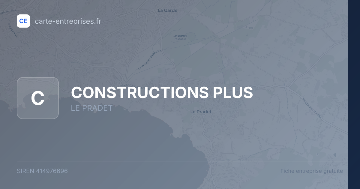 CONSTRUCTIONS PLUS — 414976696 — fiche entreprise