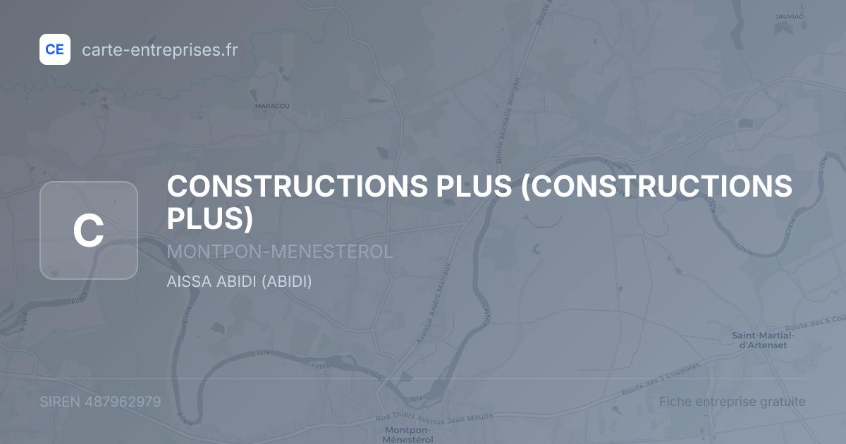CONSTRUCTIONS PLUS — 487962979 — fiche entreprise