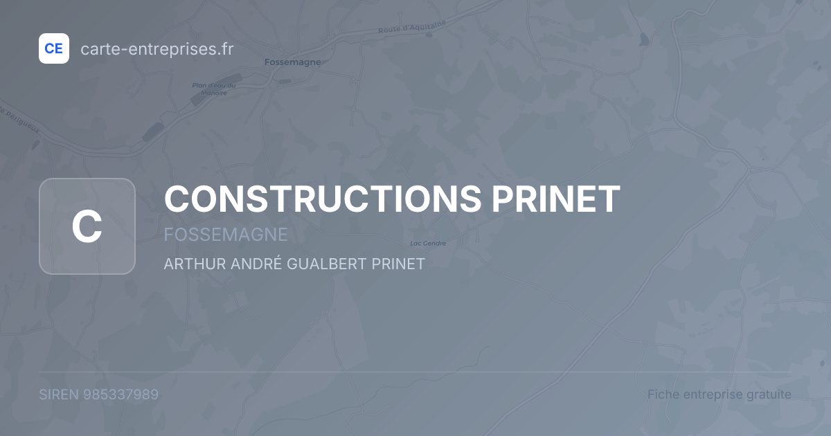 CONSTRUCTIONS PRINET — 985337989 — fiche entreprise