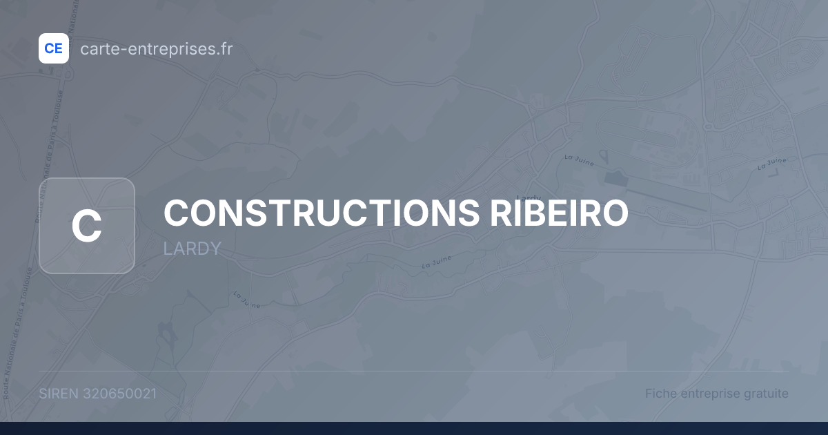 CONSTRUCTIONS RIBEIRO — 320650021 — fiche entreprise