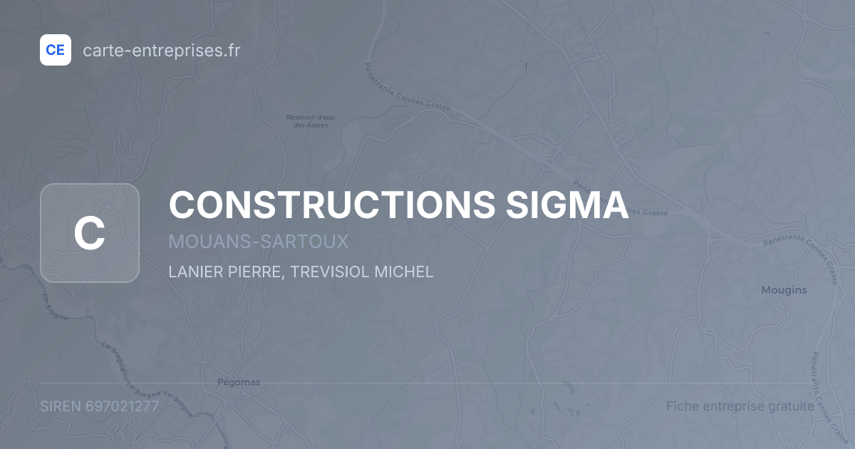 CONSTRUCTIONS SIGMA — 697021277 — fiche entreprise