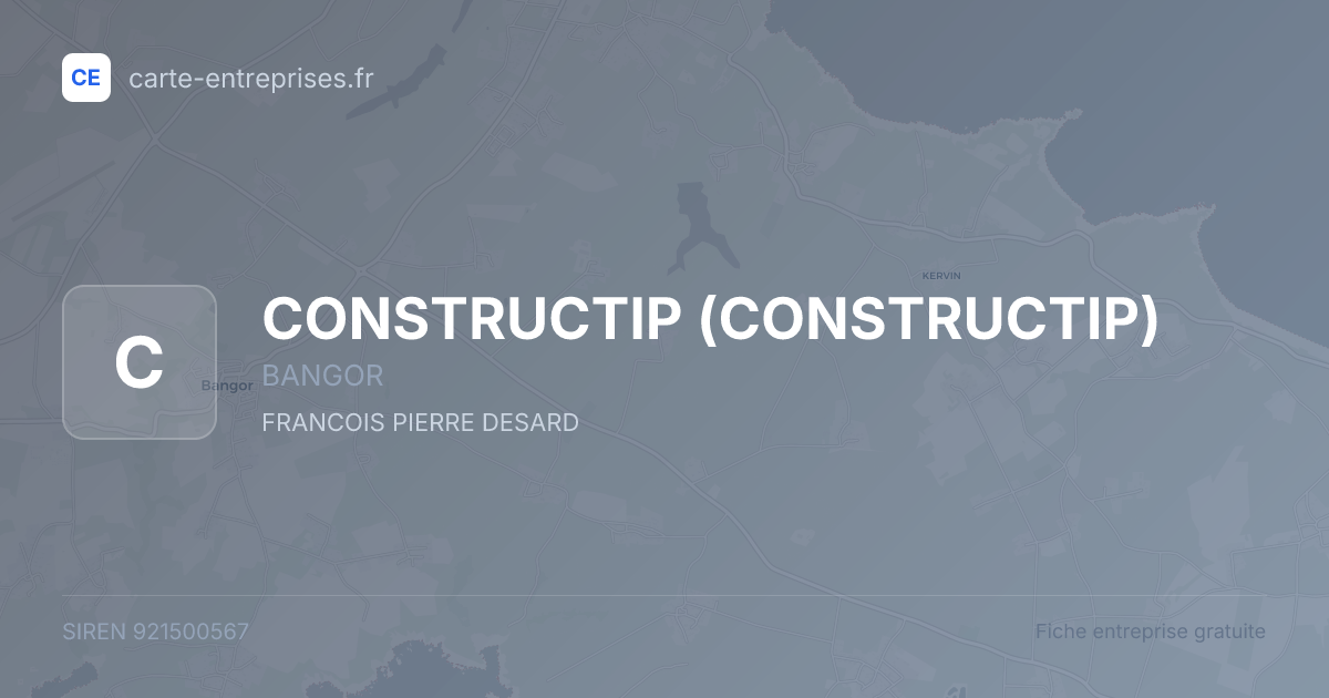 CONSTRUCTIP — 921500567 — fiche entreprise