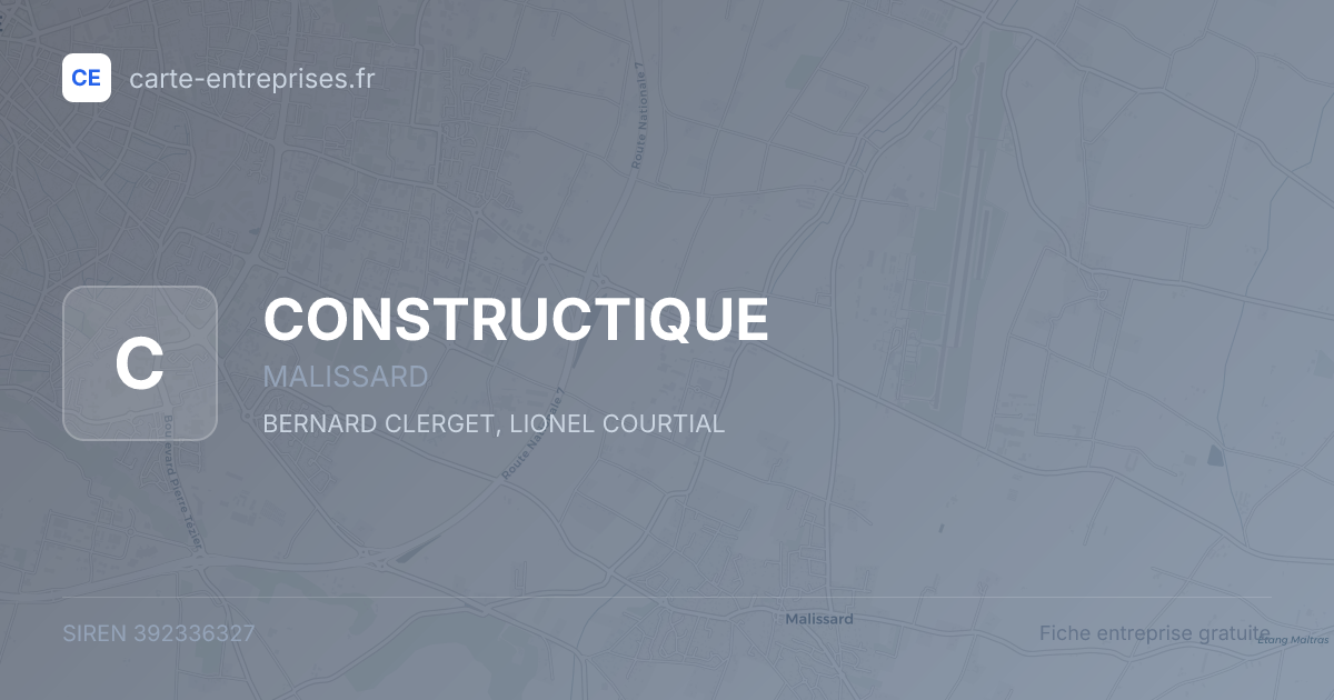 CONSTRUCTIQUE — 392336327 — fiche entreprise