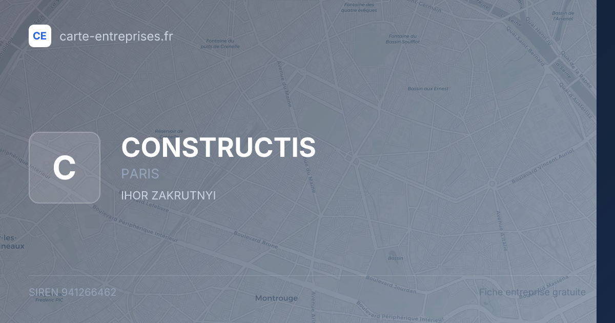 CONSTRUCTIS — 941266462 — fiche entreprise