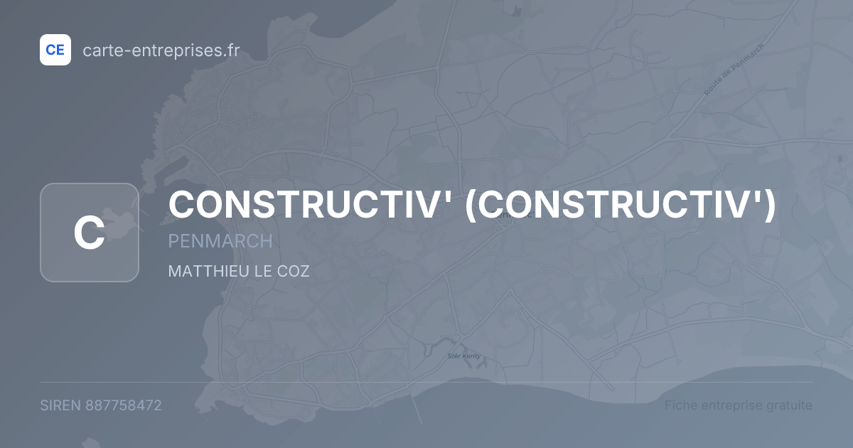 CONSTRUCTIV' — 887758472 — fiche entreprise