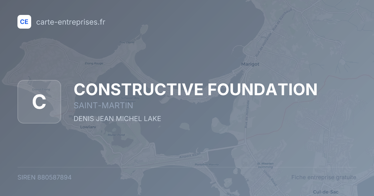 CONSTRUCTIVE FOUNDATION — 880587894 — fiche entreprise