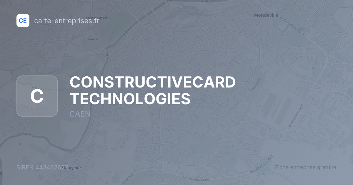 CONSTRUCTIVECARD TECHNOLOGIES — 443462627 — fiche entreprise