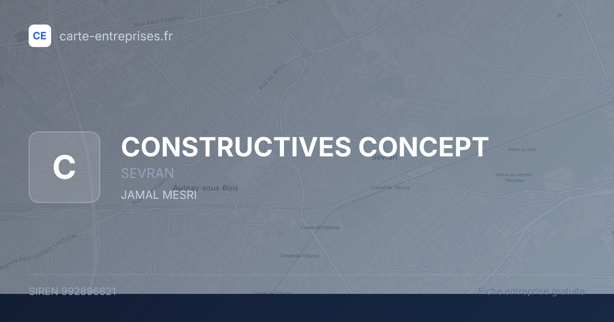 CONSTRUCTIVES CONCEPT — 992896621 — fiche entreprise