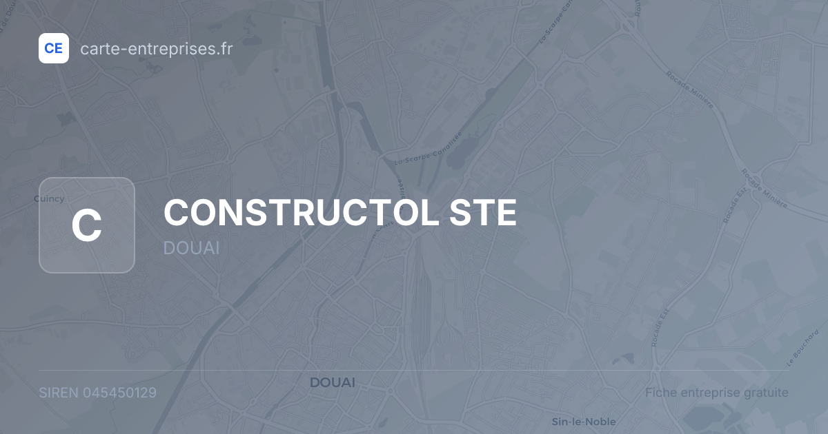 CONSTRUCTOL STE — 045450129 — fiche entreprise