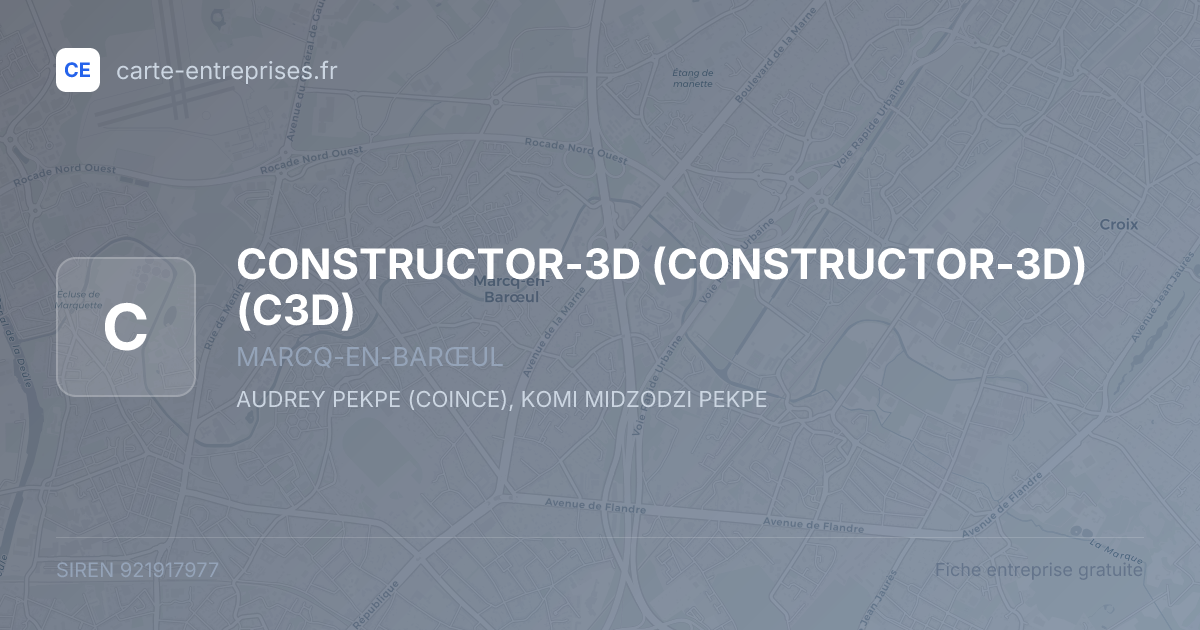 CONSTRUCTOR-3D (CONSTRUCTOR-3D) (C3D) — 921917977 — fiche entreprise