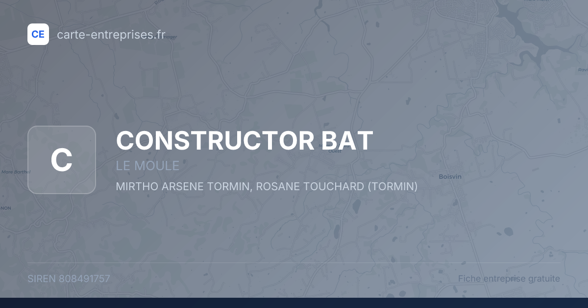 CONSTRUCTOR BAT — 808491757 — fiche entreprise