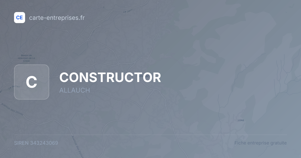 CONSTRUCTOR — 343243069 — fiche entreprise