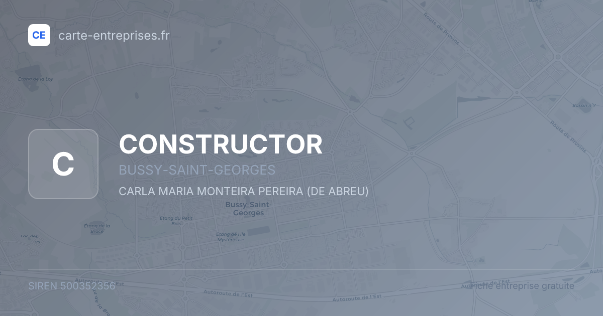 CONSTRUCTOR — 500352356 — fiche entreprise