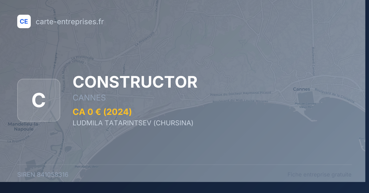 CONSTRUCTOR — 841058316 — fiche entreprise