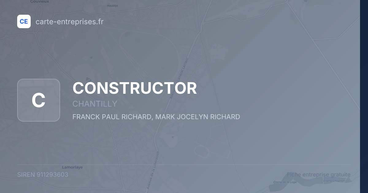 CONSTRUCTOR — 911293603 — fiche entreprise
