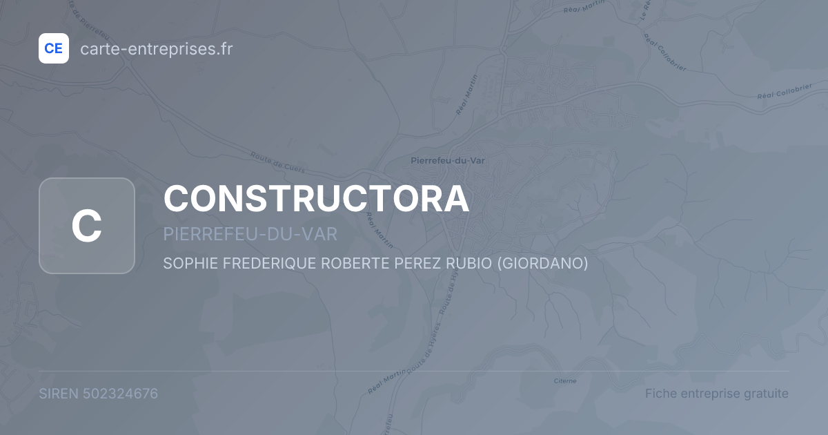 CONSTRUCTORA — 502324676 — fiche entreprise