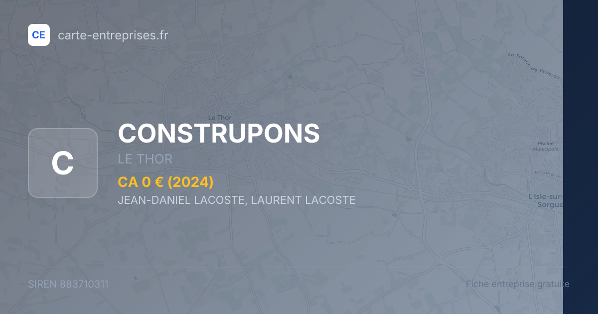 CONSTRUPONS — 883710311 — fiche entreprise