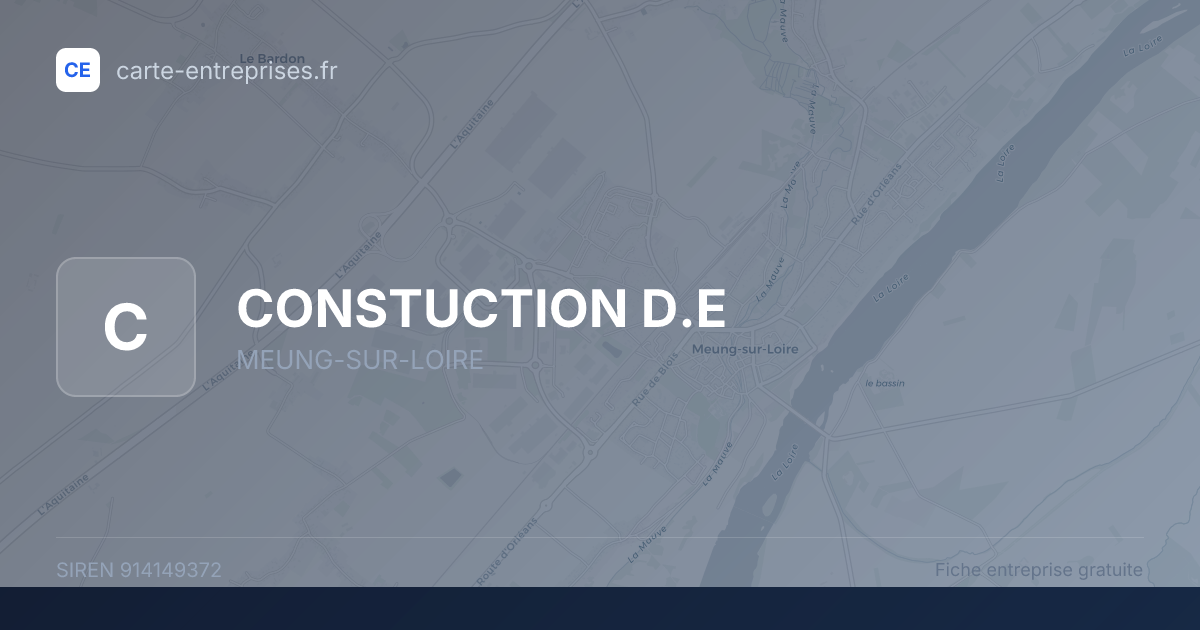 CONSTUCTION D.E — 914149372 — fiche entreprise