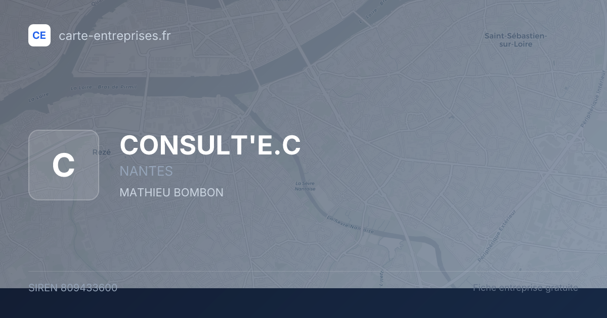 CONSULT'E.C — 809433600 — fiche entreprise
