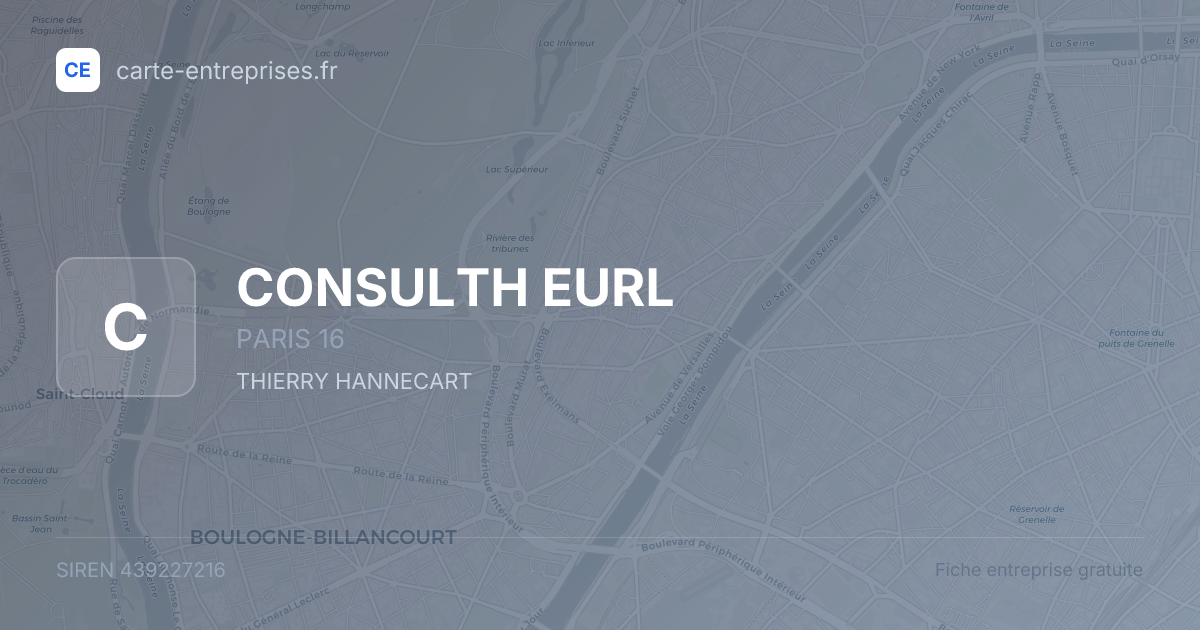 CONSULTH EURL — 439227216 — fiche entreprise