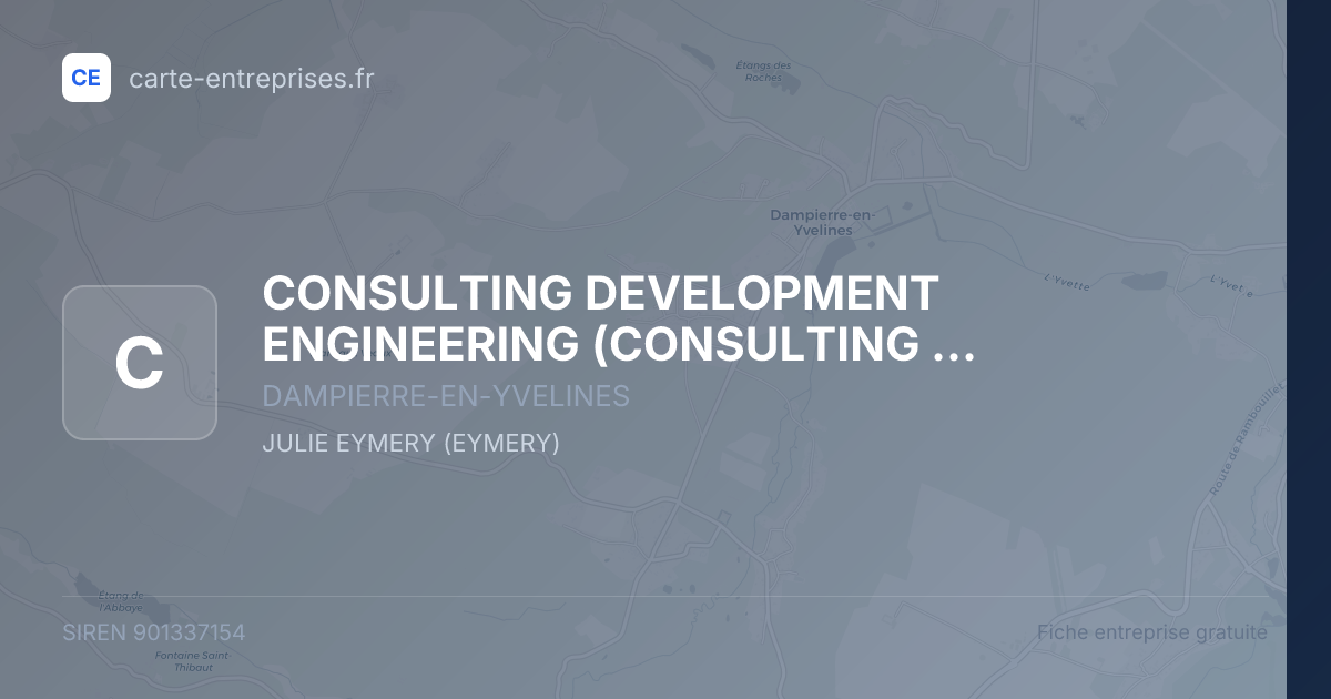 CONSULTING DEVELOPMENT ENGINEERING (CONSULTING DEVELOPMENT ENGINEERING) (CDE) — 901337154 — fiche entreprise