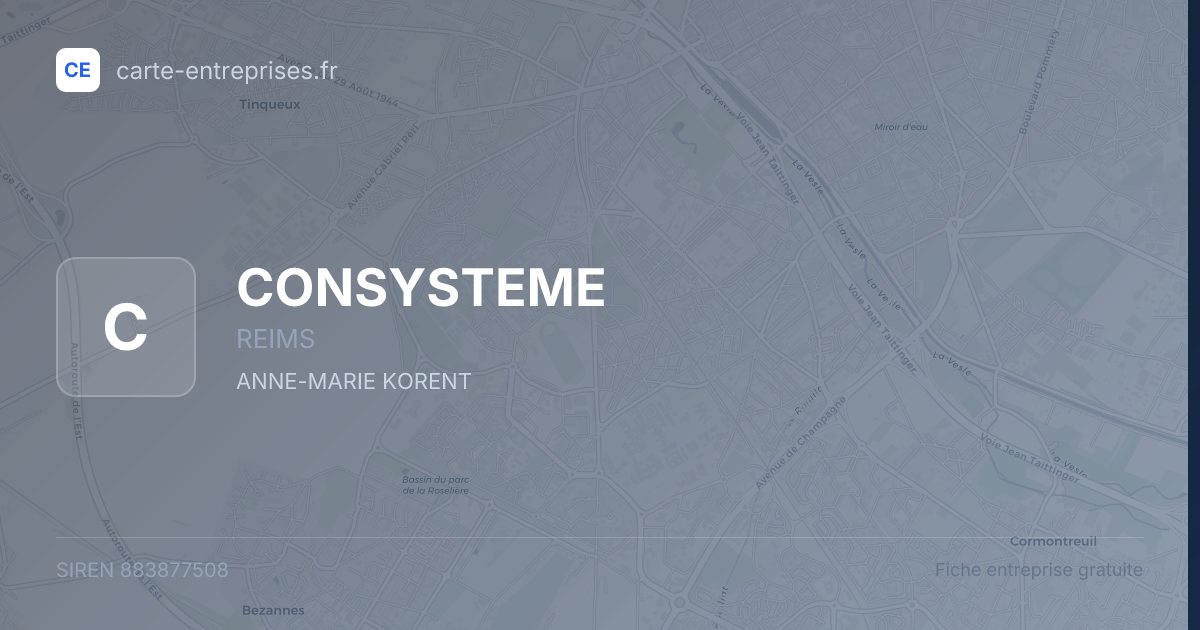 CONSYSTEME — 883877508 — fiche entreprise