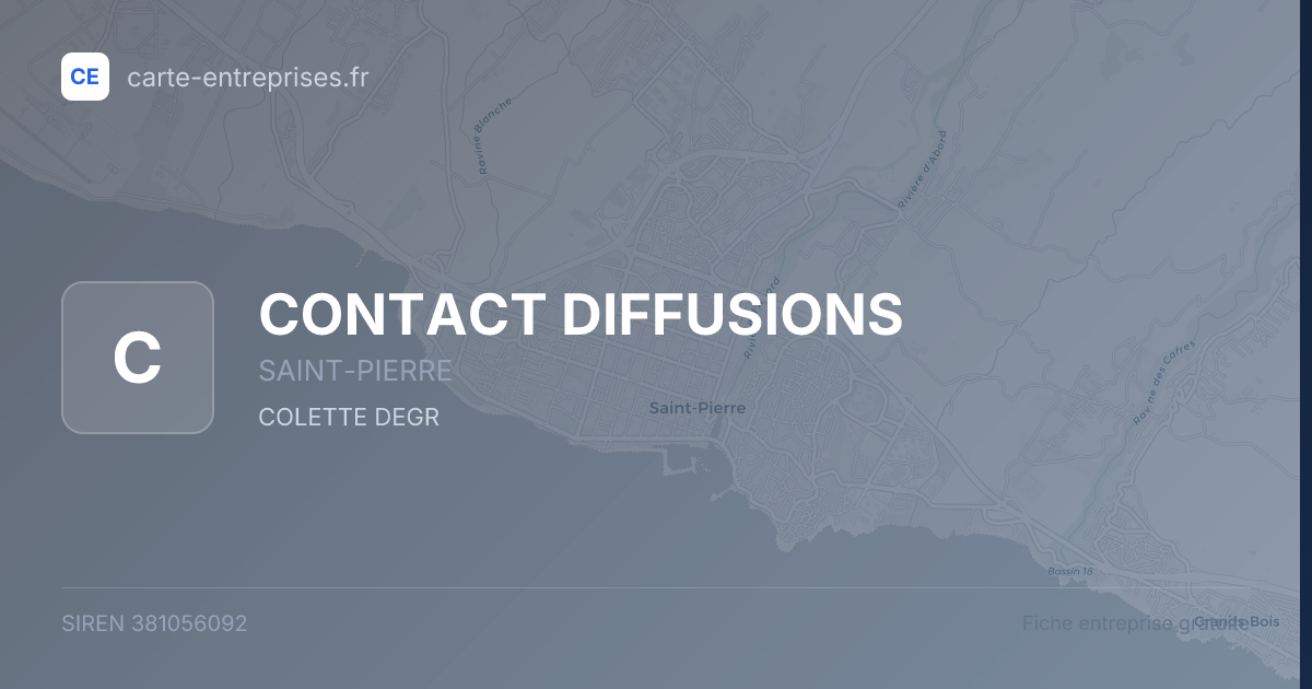 CONTACT DIFFUSIONS — 381056092 — fiche entreprise