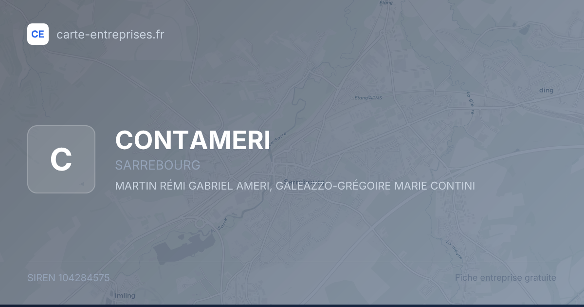 CONTAMERI — 104284575 — fiche entreprise