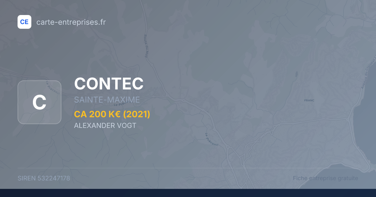 CONTEC — 532247178 — fiche entreprise