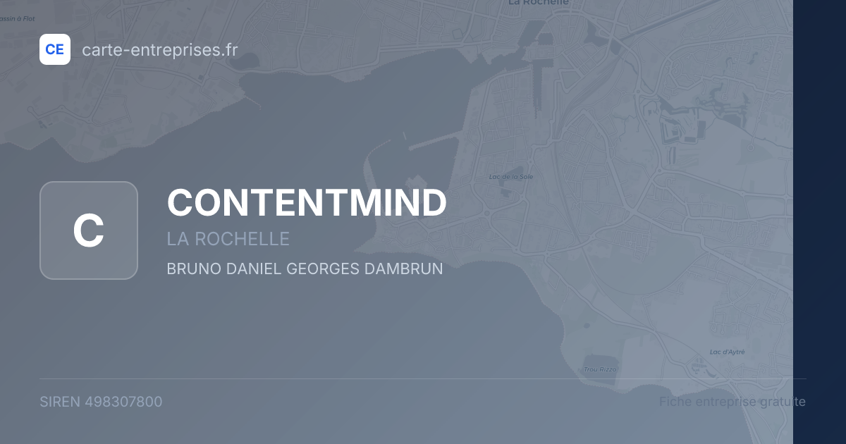 CONTENTMIND — 498307800 — fiche entreprise