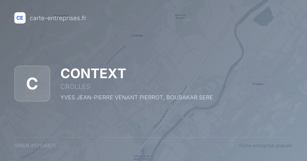 CONTEXT — 451156871 — fiche entreprise