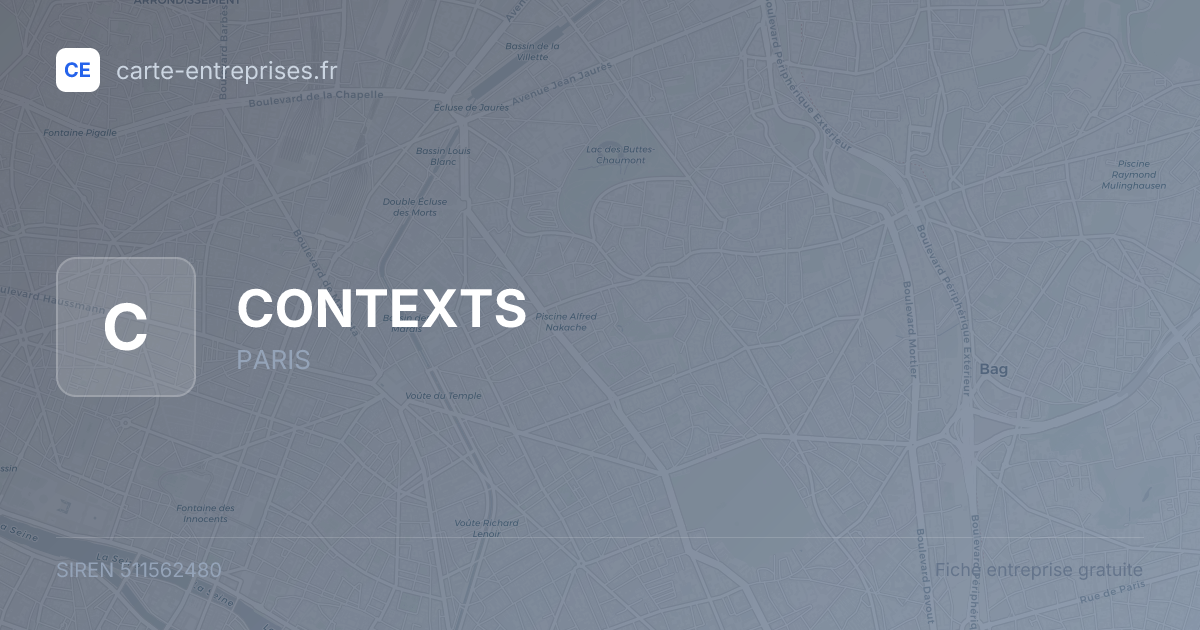 CONTEXTS — 511562480 — fiche entreprise