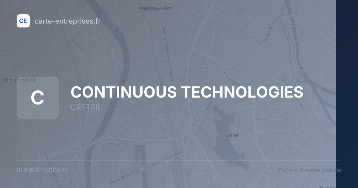 CONTINUOUS TECHNOLOGIES — 948333513 — fiche entreprise