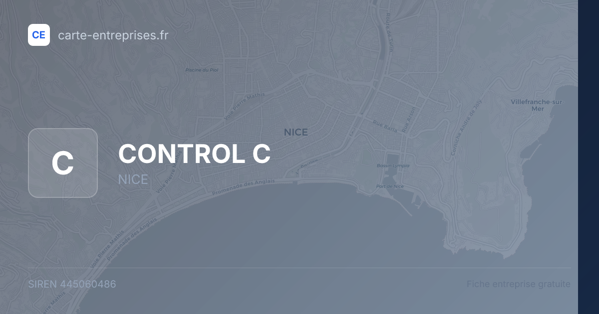 CONTROL C — 445060486 — fiche entreprise