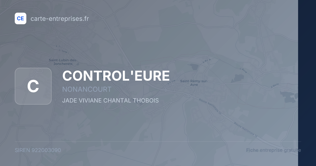 CONTROL'EURE — 922003090 — fiche entreprise
