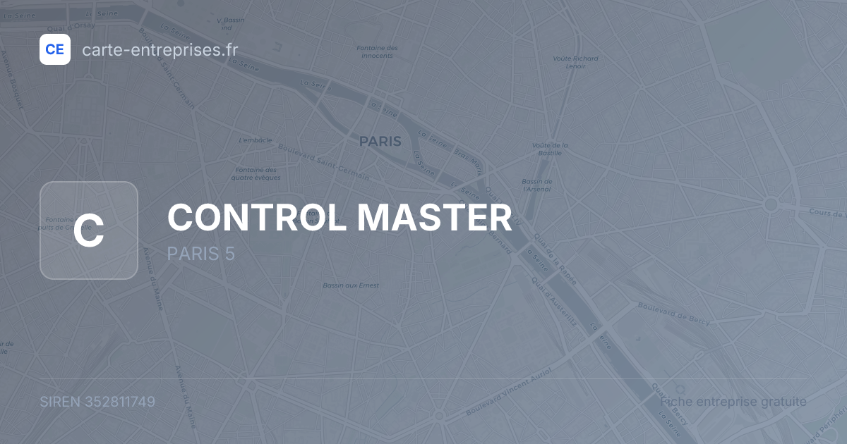 CONTROL MASTER — 352811749 — fiche entreprise