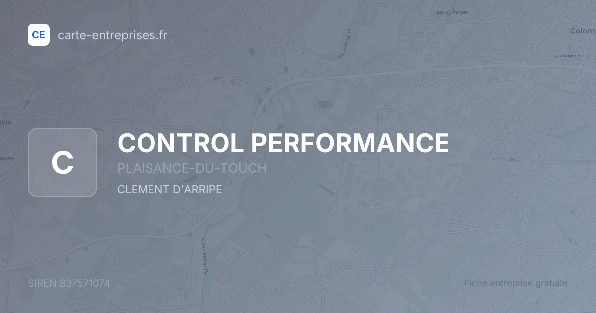 CONTROL PERFORMANCE — 837571074 — fiche entreprise