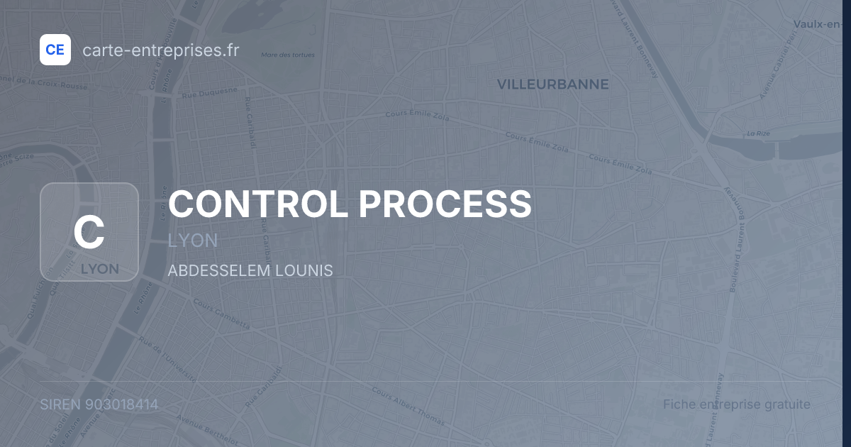 CONTROL PROCESS — 903018414 — fiche entreprise