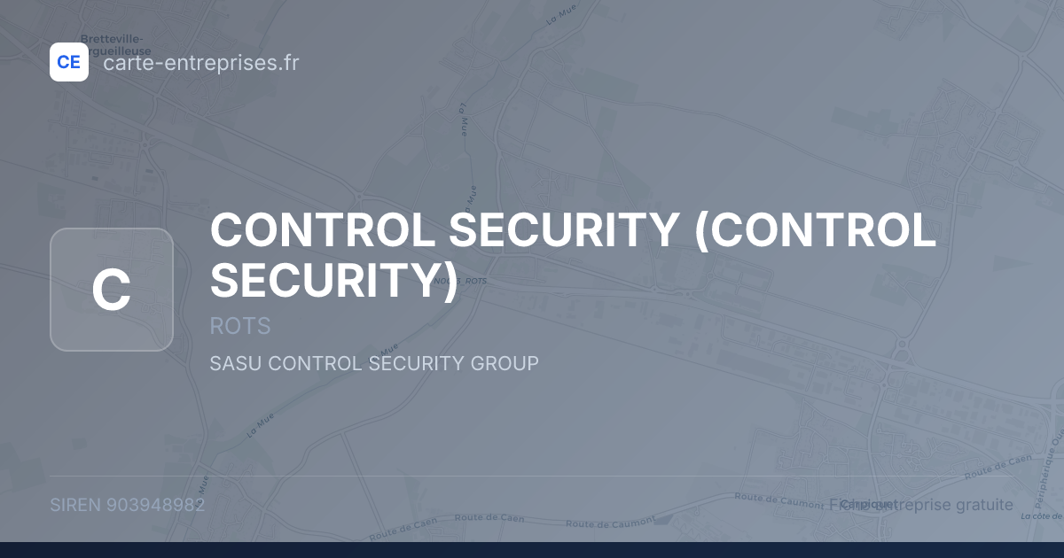 CONTROL SECURITY — 903948982 — fiche entreprise