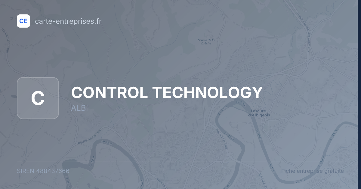 CONTROL TECHNOLOGY — 488437666 — fiche entreprise