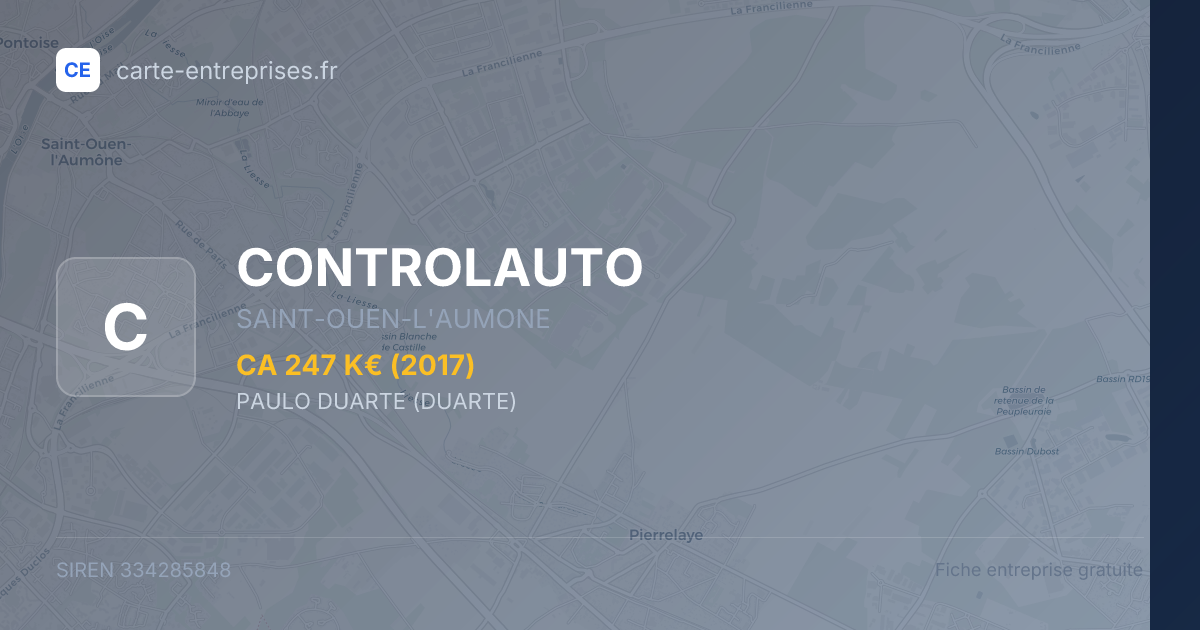 CONTROLAUTO — 334285848 — fiche entreprise
